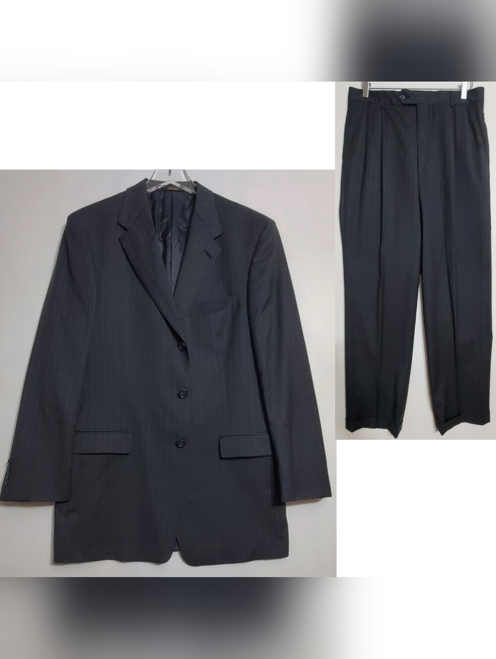 Hart Schaffner Marx 42L 3 buttons blazer jacket and 34x32 dress pleated pant set